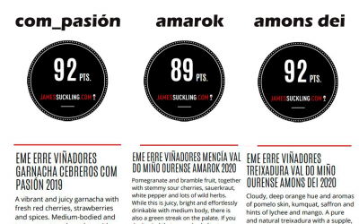 Puntuaciones por James Suckling a nuestros vinos
